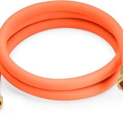Flexible Garden Hose 5/8 Inch x 6 Foot, Female to Female Hose Connector, Short Garden Hose Fit for Liberty Basics models 510, 512, 514 (Orange)