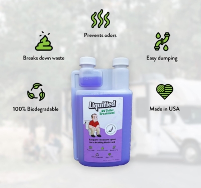 Liquified RV Toilet Treatment - Black Holding Tank Digester - Odor Eliminator - Lavender Scent - Matts RV Reviews (Lavender, 32oz)