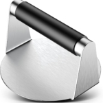 Pisol Smash Burger Press, Hamburger Smasher Tool for Griddle, Stainless Steel Ham Patty Press with Anti-Scald Handle, 5.5" Non Stick Grill Press for Smashburger, Bacon, Ground Beef, Meat, Sausage